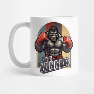 The winner, boxing gloves, gorilla, The Victorious Gorilla, boxing lovers Mug